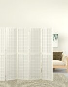 vidaXL Параван за стая 5 панела в японски стил 200x170 cм бял