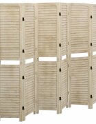 vidaXL Параван за стая 6 панела 210x165 cм пауловния масив