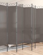 vidaXL Параван за стая 6 панела антрацит 240x220 cм текстил