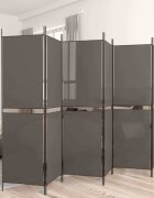 vidaXL Параван за стая 6 панела антрацит 300x180 cм текстил