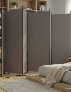 vidaXL Параван за стая 6 панела антрацит 520x180 cм текстил