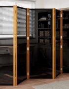 vidaXL Параван за стая 6 панела черен 420x180 cм