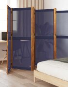 vidaXL Параван за стая 6 панела тъмносин 420x180 cм