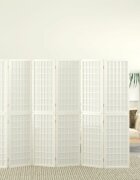 vidaXL Параван за стая 6 панела в японски стил 240x170 cм бял