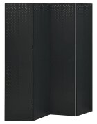 vidaXL Параван за стая черен 4 панела 160x180 см стомана