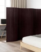 vidaXL Параван за стая тъмно кафяв бамбук ширина 250 см височина 165 см