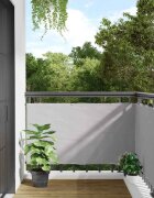 vidaXL Параван за тераса сив 400x120 см PVC