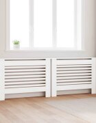 vidaXL Паравани за радиатори 2 бр бели 112x19x815 см МДФ