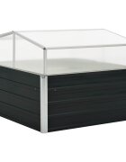 vidaXL Парник антрацит 100x100x77 см поцинкована стомана