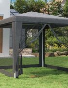 vidaXL Парти палатка 4 мрежести странични стени антрацит 25x25м HDPE