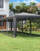 vidaXL Парти палатка с 10 мрежести странични стени антрацит 3x12м HDPE