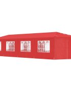 vidaXL Парти шатър 1200 x 300 x 255 см Червено Полиетилен и стомана