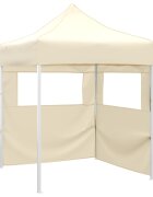 vidaXL Парти шатър 200 x 200 x 315 см Кремаво Оксфордска тъкан