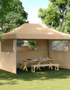vidaXL Парти шатър 279 x 410 x 315 см Бежово Оксфордска тъкан