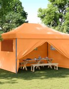 vidaXL Парти шатър 279 x 410 x 315 см Оранжево Оксфордска тъкан