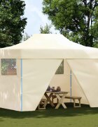 vidaXL Парти шатър 291 x 431 x 315 см Кремаво Оксфордска тъкан