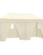 vidaXL Парти шатър 291 x 580 x 315 см Кремаво Оксфордска тъкан