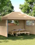 vidaXL Парти шатър 292 x 440 x 315 см Бежово Оксфордска тъкан