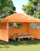 vidaXL Парти шатър 292 x 440 x 315 см Оранжево Оксфордска тъкан