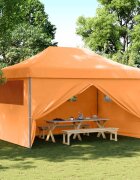 vidaXL Парти шатър 292 x 440 x 315 см Оранжево Оксфордска тъкан