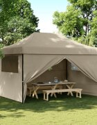 vidaXL Парти шатър 410 x 279 x 315 cm Тауpe с черна рамка