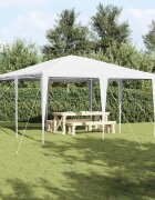 vidaXL Парти шатър Бяло 400 x 400 x 266 см Полиетилен и стомана