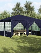 vidaXL Парти шатър Синьо 400 x 400 x 266 см Полиетилен