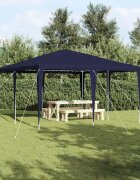 vidaXL Парти шатър Синьо 400 x 400 x 266 см Полиетилен и стомана