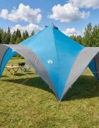 vidaXL Парти шатър Синьо 400 x 400 x 320 см Полиестер и стомана