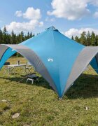 vidaXL Парти шатър Синьо 500 x 500 x 350 см Полиестер и стомана