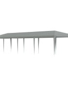vidaXL Парти шатър Светлосиво 1200 x 300 x 255 см Полиетилен и стомана