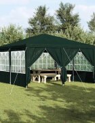 vidaXL Парти шатър Зелен 400 x 400 x 266 см Полиетилен