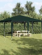 vidaXL Парти шатър Зелен 400 x 400 x 266 см Полиетилен и стомана