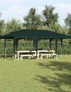vidaXL Парти шатър Зелен 600 x 400 x 266 см Полиетилен и стомана