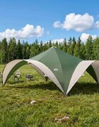 vidaXL Парти шатър Зелено 400 x 400 x 320 см Полиестер и стомана