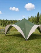 vidaXL Парти шатър Зелено 500 x 500 x 350 см Полиестер и стомана