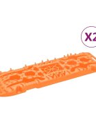 vidaXL Пътеки за кал и пясък 2 бр оранжеви 107х31х7 см найлон