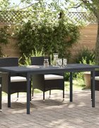 vidaXL Патио маса Антрацит 180 x 80 x 74 cm Прахово боядисана стомана