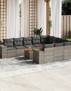 vidaXL Patio Sofa Set 10-местни Grey and Dark Grey