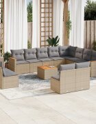 vidaXL Patio Sofa Set 12-местни Бежов микс