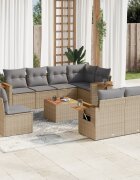 vidaXL Patio Sofa Set 8-местни Beige and Grey
