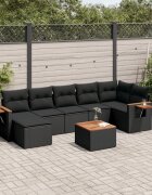 vidaXL Patio Sofa Set 8-местни Black