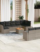 vidaXL Patio Sofa Set 9-местни Grey and Dark Grey