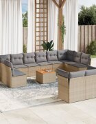 vidaXL Patio Sofa Set Смес от бежово и светлосиво
