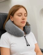 vidaXL Пътна възглавница за врата Сиво Мемори пяна 30 x 28 x 14 см