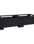 vidaXL Педестал за пералня 2 бр. Черен 127 x 545 x 325 см Стомана