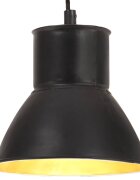 vidaXL Пенделна лампа 25 W черна кръгла 17 см E27