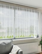 vidaXL Перде от дантела Бяло 140 x 500 cm Полиестер