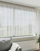 vidaXL Перде от дантела Бяло 180 x 600 cm Полиестер