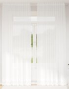 vidaXL Перде от дантела Бяло 300 x 150 cm Полиестер